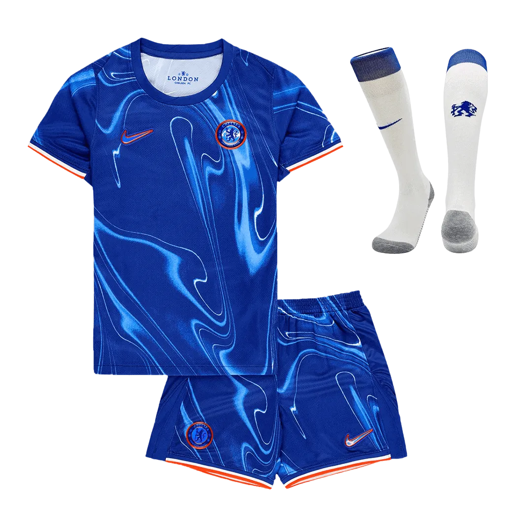 Kid's Chelsea Home Soccer Jersey Whole Kit (Jersey+Shorts+Socks) 2024/25