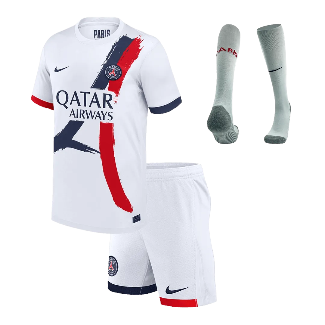 Kids PSG Away Soccer Jersey Whole Kit (Jersey+Shorts+Socks) 2024/25