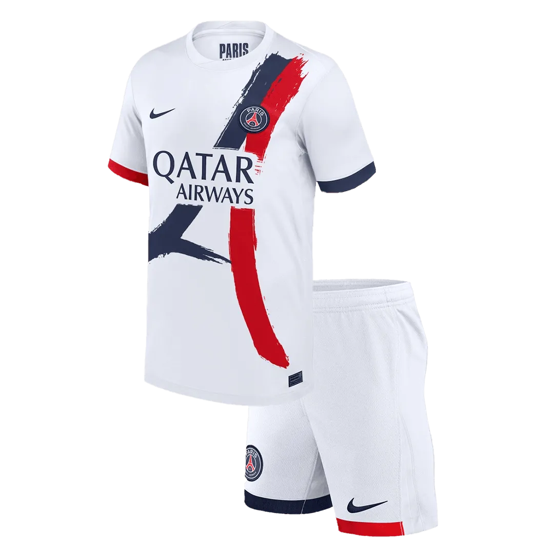 Kids PSG Away Soccer Jersey Kit (Jersey+Shorts) 2024/25