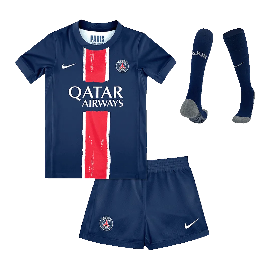 Kids PSG Home Soccer Jersey Whole Kit (Jersey+Shorts+Socks) 2024/25
