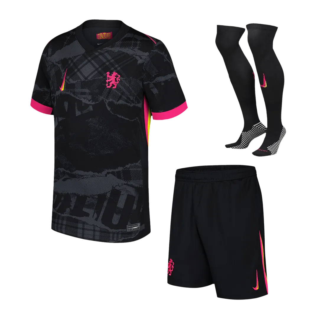 MEN's Chelsea Third Away Soccer Jersey Whole Kit (Jersey+Shorts+Socks) 2024/25
